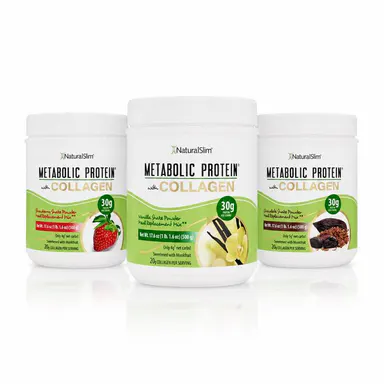 NaturalSlim 3 Energy Protein Collagen Shake with Monkfruit, 20g Collagen, 240ml - Supplement, Dietary Healthcare Fitness