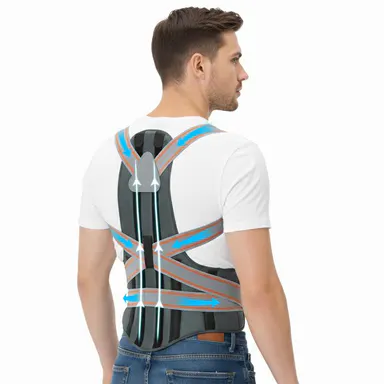 AULEXMED Breathable Posture Corrector Belt - Full Back Support Brace with Adjustable Straps, Ergonomic Design, Lightweight Comfort, 5 Sizes, Hand Wash Only for Men/Women Office Workday Posture Improvement [DealsForYouDays], Breathable Posture Belt, Should