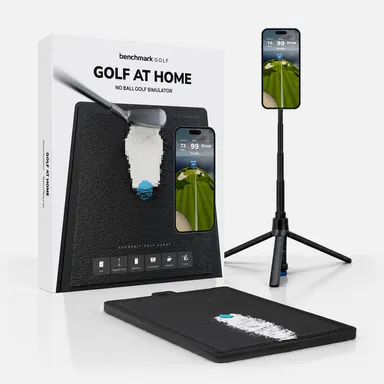 AI-Powered No-Ball Golf Simulator, Compact Functional Golf Practice Equipment & Training Aids, Home/Backyard Use, 80+ Courses, Realistic Shot Tracking, Magnetic Tripod Included, Multiplayer & Online Play, Skill Improvement Tool