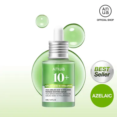 [Anua] Azelaic Acid 10 Hyaluron Redness Soothing Serum 1.01 fl.oz.(30ml)｜Azelaicacid, Hyaluronic Acid, Non-Poreclogging, korean skincare, soothing, redness, sensitive skin, acne-prone