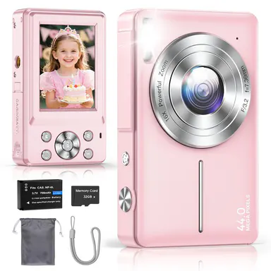 Digital Camera, FHD 1080P Camera, Digital Point and Shoot Camera with 16X Zoom Anti Shake,Suitable for teenagers and beginners,Holiday Gifts Handycam Pink,Holiday gifts, Christmas tiktokshopbacktoschool