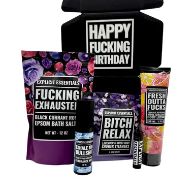 Happy Fucking Birthday Gift Box Set, Body Care Gift Box Set For Women, Birthday Gift For Her