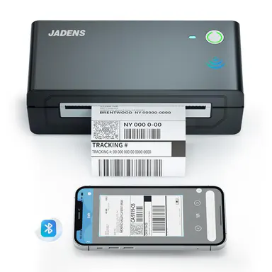 JADENS 668BT Wireless Inkless Thermal Label Printer - 4x6 inch Bluetooth Inkless Printer, Compatible with iOS, Android, PC, Mac, Etsy, eBay, Shopify, USPS, Wireless Inkless Label Printers
