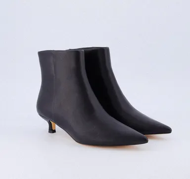 Cushionaire Barbie Pointed Toe Kitten Heel Booties for Women | Soft Vegan Leather Dressy Ankle Boots With Back Zipper | Sleek Modern Heel Design For Casual And Evening Outfits