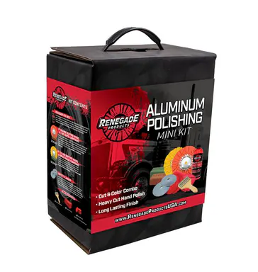 Renegade Products Aluminum Polishing Mini Kit - Cut & Color Combo for Big Rigs & Marine Equipment - Professional Grade Tools & Compounds