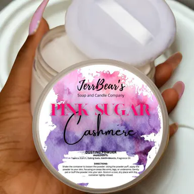 JerrBear's Custom Body Dusting Powder - 4oz Full Size, Talc-Free, Gentle Fine Powder, Scented with Jasmine, Flower, Violet, Coconut, Vanilla, Fragrance Moisture Cosmetic Skin Care, Strawberry