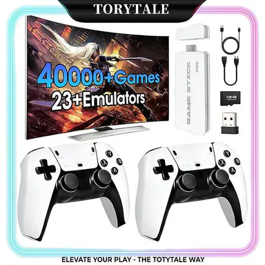 Retro Mass Games Console - 19 Emulators, 2 Wireless Controllers, No PS2/N64/Gamecube, HD Output, Built-in Games, Portable Electronic Gaming Gadget - Men's Stuff, Gaming Stuff, Unique Gifts for Man, Gifts for Boyfriend, Thanksgiving