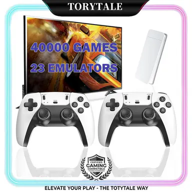 Upgraded Retro Game Stick with Retro Games [NO PS2/N64/gamecube] HDMI Output Plug and Play Wireless Controller for TV Video Gamepad Console Made For Gaming