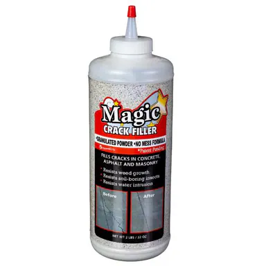 Concrete Magic Crack Filler 2.5 lb. Bottle - Ultimate Solution for Concrete and Masonry Cracks - Easy Application to Keep Surfaces Strong and Lasting!