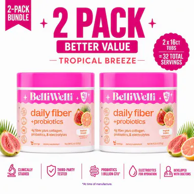 BelliWelli Daily Fiber + Probiotics - Tropical Breeze - 2 pack