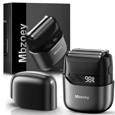 [Tiktokshopstockup]Mbzoey Men's Foil Electric Shaver, Mini Compact IPX7 Waterproof Wet Dry Titanium Steel Hair Removal Tool, Portable Self Care Beauty Product, Gifts for Boyfriend Men's Stuff