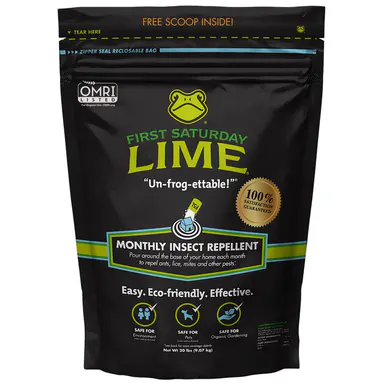 First Saturday Lime Insect Repellent, Multi-Purpose Pet Friendly Pest Control & Deodorizer for Home, Garden, Yard & Chicken Coop Protect Homes And Other Buildings Protect Yards From Ticks Garden Bug Repellent