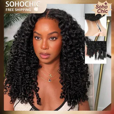 Tahikie Burmese Curly 7x6 HD Lace Pre Plucked Glueless 99J Burgundy Deep/Kinky Curly / Deep Wave / Body Wave / Water Wave Human Hair Wigs Upgrade With Drawstring Cap One-Step Invisible Hairline For Women #tiktokshopmemorial#TikTokShopBackToSchool#SohoChic