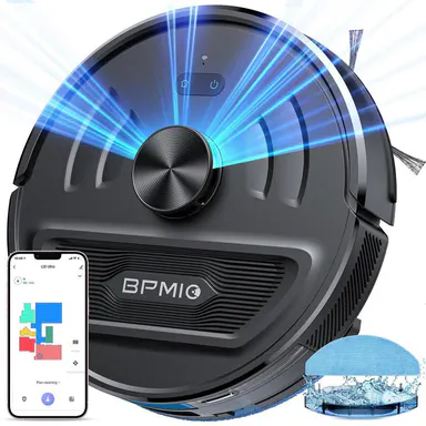[HOT] BPMIO B20 2-in-1 Robot Vacuum & Mop Combo 5500Pa Suction LiDAR Navigation 120-Min Runtime Alexa WiFi App Compatible for Pet Hair Hard Floors summerwins,summerwins,dorm essentials,home essentials