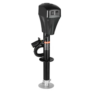 【Summerfinds】VEVOR Electric Trailer Jack 5000 lbsHeavy Duty RV Electric Power Tongue Jack with 7-pin ConnectorManual Crank Handle & Weatherproof Jack Cover10\"-28.3\" Liftfor TrailersCampers & RVsBlack,father'sdaygifts,car accessories