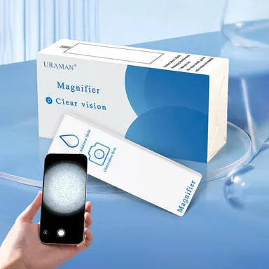Magnifier Pro Office & School Disposable Plastic Lens with Reusable Base, Transparent Viewing, Contamination Protection, Stable & Private Easy Use Design