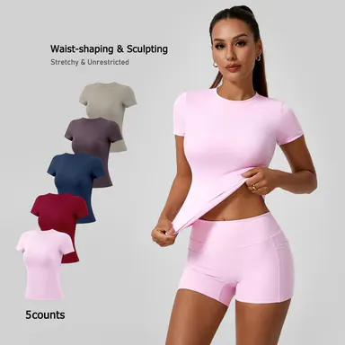 TIMEOFF Women's Plain Nylon Blend Long Sleeve Gym Workout Apparel, Mock Neck Slim Fit Athletic Shirt, Thumb-Hole Cuffs, Stretchy Soft Breathable Fabric, Snug Non-Restrictive Women's Clothes, Ideal for Yoga, Gym Training, Everyday Tops