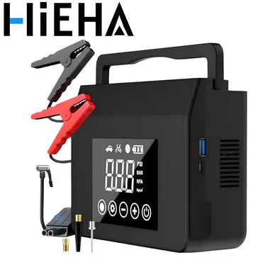 【Hieha】Stock-Up Festival 2026 Upgraded All-Season Savior – 4000A Car Jump Starter with 150PSI Tire Inflator, 15000mAh Power Bank & LED Light, Reliable in -20°F, Compatible with Most Cars & Trucks, For All Driving Situations,backtoschool