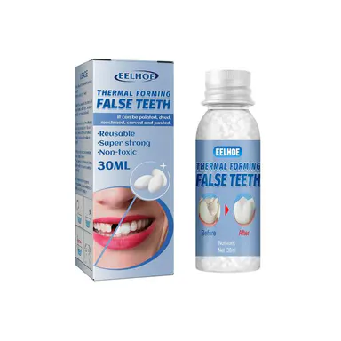 EELHOE Moldable Dental Gel Dentures Temporary Fillings Cavities and Teeth Fillings Temporary Tooth Filling Denture Kit Oral false tooth fake