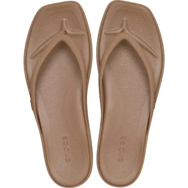 Crocs Women's Miami Square Toe Flip Flops, Summer Sandals