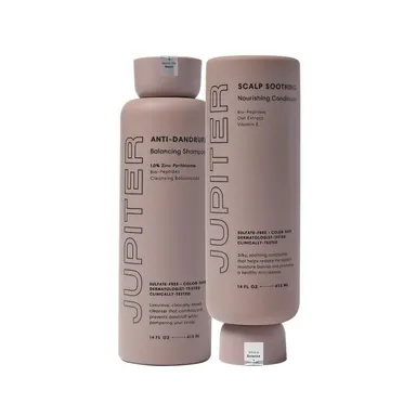 Jupiter Flake-Free  Duo with Balancing Shampoo and Nourishing Conditioner for Dry Scalp, Flakes, and Tightness