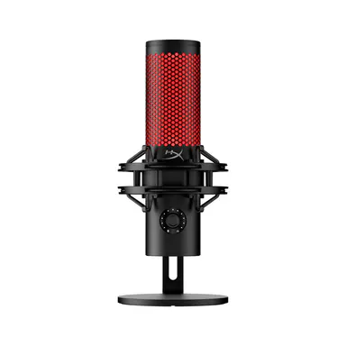HyperX QuadCast 2 USB Microphone - Enhanced Audio Quality, Stereo Sound, Adapter-Included, Aluminium Build, Multifunction Design, Detachable Cable-Connected, USB Type-C Support, Mount-Compatible for Recording