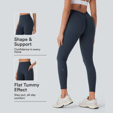 Halara UltraSculpt High Waisted Tummy Control Butt Lifting Ruched Pocket Shaping Yoga Leggings