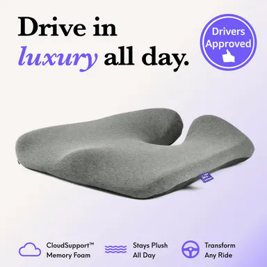 Cushion Lab | Cloud Cradle Car Seat Cushion — Drive Softly, Every Mile — Memory Foam Cushion for Cars, Trucks & SUVs