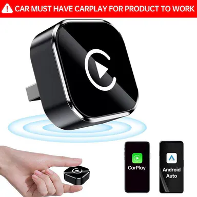 【SummerFinds】Yurnlv 2026 New Wireless CarPlay Adapter - iPhone & Android Compatible with Quick connection, Hands-Free Calling Car Gadgets