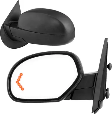 YITAMOTOR Towing Mirrors Compatible with 2007-2013 Chevy Silverado GMC Sierra 1500, 07-14 Suburban Yukon XL 1500, Power-Adjustable Glass and Heated with LED Arrow Turn Signal Side Mirrors Pair