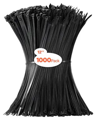 【Summerfinds】1000 Pack Cable Zip Ties 12-inch Cable Wire Ties & 50LBS High Tensile Strength