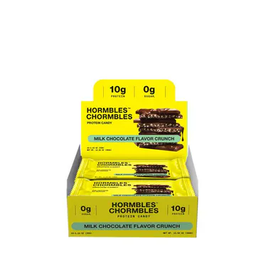Hormbles Chormbles Protein Candy Bars - Milk Chocolate Crunch (10g Protein, 0g Sugar, Keto Friendly) - 12 Pack Box (1.13 oz Bars)