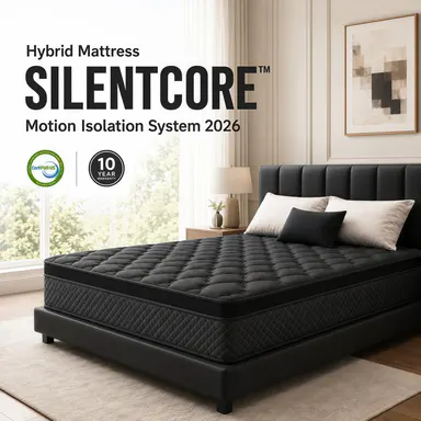 SEEUO SILENTCORE Motion Isolation Hybrid Mattress, Medium Firm Cooling Gel Memory Foam & Pocket Springs, Pressure Relief, Mattress in a Box,sohochic