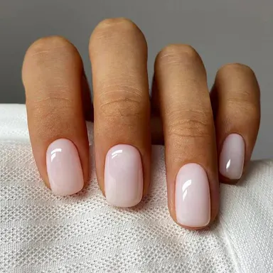Milky White Press On Nails | CurvLife Nail | 30Pcs | Glossy Natural Finish | Easy Apply, Comfortable & Durable | Daily, Business & Elegant Nail Art | Summervibes