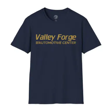 Valley Forge Automotive Center T-Shirt – Unisex Softstyle Tee for Car Enthusiasts