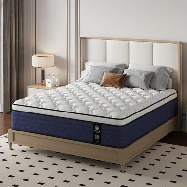 【Fall Deals】LODEIJA 8/10/12/14 Inch Twin Full Queen King Mattress Memory Foam & Spring Individual Pocket Springbed Motion Solution Fiberglass Free,Fiberglass-Free,cooling sleep,DealsForYouDays,Queen mattress,Stockup Sale,SohoChic