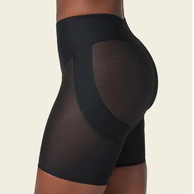 Leonisa PowerUp Firm Compression Butt Lifter Shaper Short with Ruched Center Seam & MagicUp Bands for Shapewear