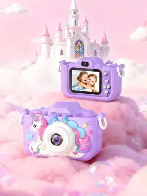 Kids Rechargeable Digital Toy Camera - Selfie Mode, HD Video Recording, Cute Silicone Case, Ideal Birthday/Christmas Little Gifts for Girls, Birthday Gifts for 10-12 Girls (Toys, Electric & Remote Control Cameras)