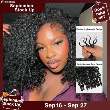 STERLY Crochet Extensions Human Hair Miracle Knots Pre-Separated 50g per Pack 45-50 Strands per Pack Knotless Boho Braids 4-5 Packs for Full Head Burmese Curly Textures Wig with Crochet Hook #tiktokshopstockup