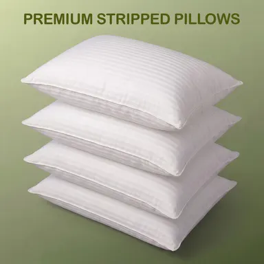 Utopia Bedding Premium Hotel Pillows (Set of 4) - 9 in Extra Thick Plush Polyester Fill Bedding Set, Breathable Cooling Pillows for Sleeping with Sleep Support for All Positions