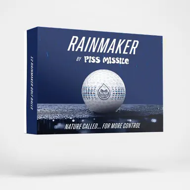 RAINMAKER Urethane Golf Balls 12pk - 3-Piece Construction, 332 Unique Flat Circle Dimples, USGA-Compliant 1.68in for Fair Play, Medium Compression Core, High Arcing Off Tee Box, Controlled Play, Enhanced Performance