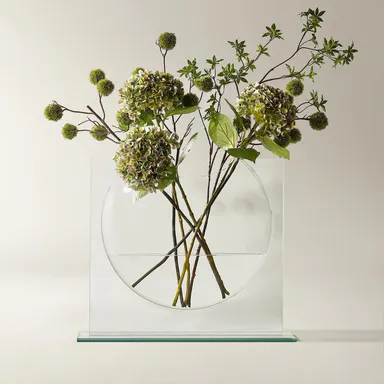 Z Gallerie Smooth Glass Ellipse Vase - Clear Floral Home Accessories, House Decor, Living Room Decorations, Functional Dining Table Centerpiece,summerwins,dorm essentials,dorm decor,dorm room decor