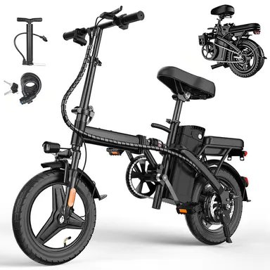 Folding Electric Bike 750W Motor, 22MPH, 30+ Miles PAS Range, 14\" Electric Bicycles for Adults, 48V12 Removable Battery, Men's & Women's to 400 lbs E-Bike, UL2849 Certified,camping essentials tiktokshopbacktoschool Lightweight Ebikes For Adults