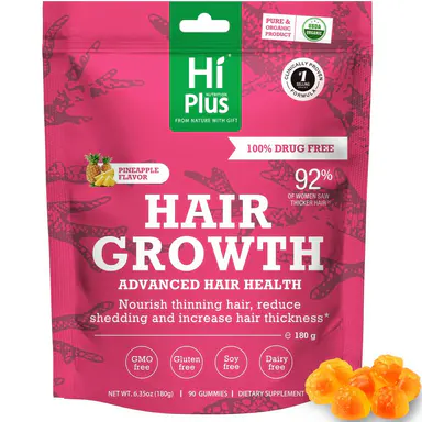 HiPlus Hair Growth Accelerator – Beauty Vitamin Healthcare–For Thicker,Nourishes Thinning&Loss,With Proprietary Collagen Complex, Biotin, Clinically Proven for Visibly Thicker Hair and Scalp Coverage,Dermatologist Recommended 45-Day Supply tiktokshopsprin