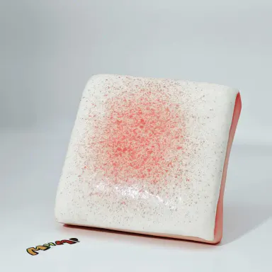 MHM Strawberry Milk Toast Slow-Rising Squishy Toy - Squishies with Soft Sticky Texture, Moist Squish, Oddly Satisfying Soft Touch Relief, Sensory Tools Fidget Toy, Cute Food-Themed Stress Relief Gift, Mini Food Squishy Stress Relief Toys