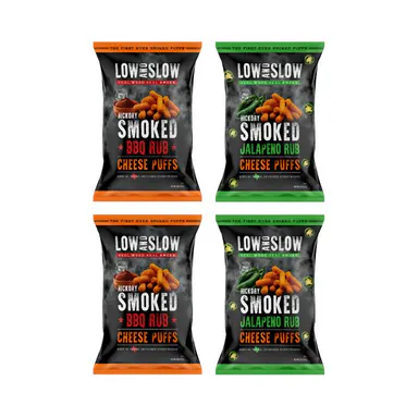 Smoked Cheese Puffs 4-Pack - Hickory Smoked Cheese Puffs Snack Crispy Snack