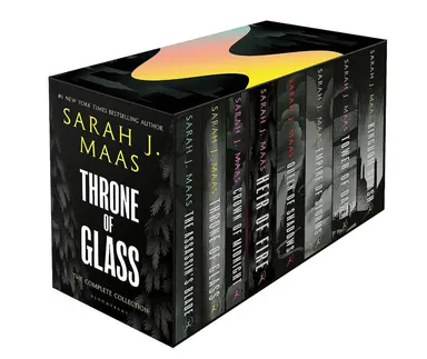 Sarah J. Maas Throne of Glass Complete 8-Book English Fiction Box Set - Best Selling Novels, BookTok Viral Fantasy Romance Paperbacks, Book Recommendations for Fantasy Readers (Complete Series)