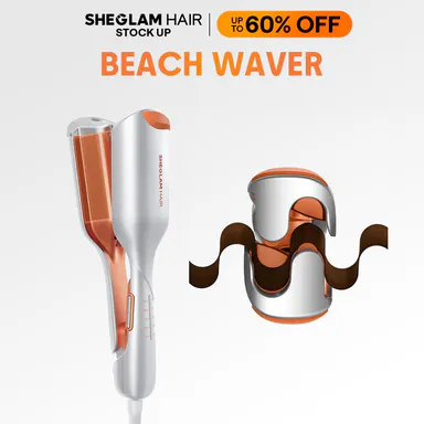 SHEGLAM HAIR Beach Babe Hair Waver | Waver Curling Iron | 50 Million Ions | 10 Min Quick Wave | Less Damage | Smart Timer Adjustable Temps | Easy To Use#curling iron #automatic curling iron #hair curler