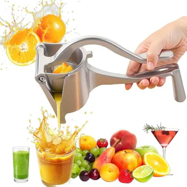 Aluminum Hand-Crank Manual Juicer - Portable Multifunctional, Quiet Operation, Easy Cleaning, Detachable Head Press, Sturdy Food Grade, Easy to Use Kitchen Gadget, Manual Juicers