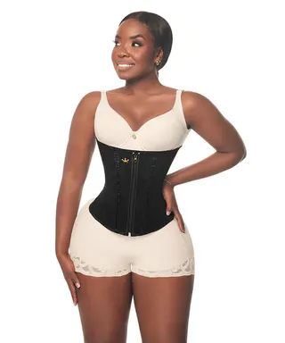 Corset Luxury (LUX-061 | LUX-060) High Compression Shapewear with Gold Electroplated Details & Adjustable Levels for Elegant Hourglass Silhouette